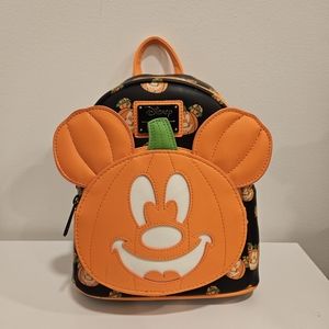 Loungefly Disney Mickey-O-Lantern Womens Double Strap Shoulder Bag Purse